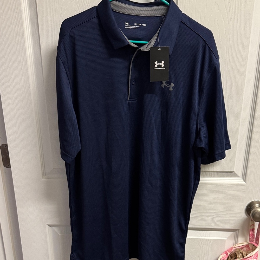 NWT Under Armour Men's Dark Blue Polo Shirt